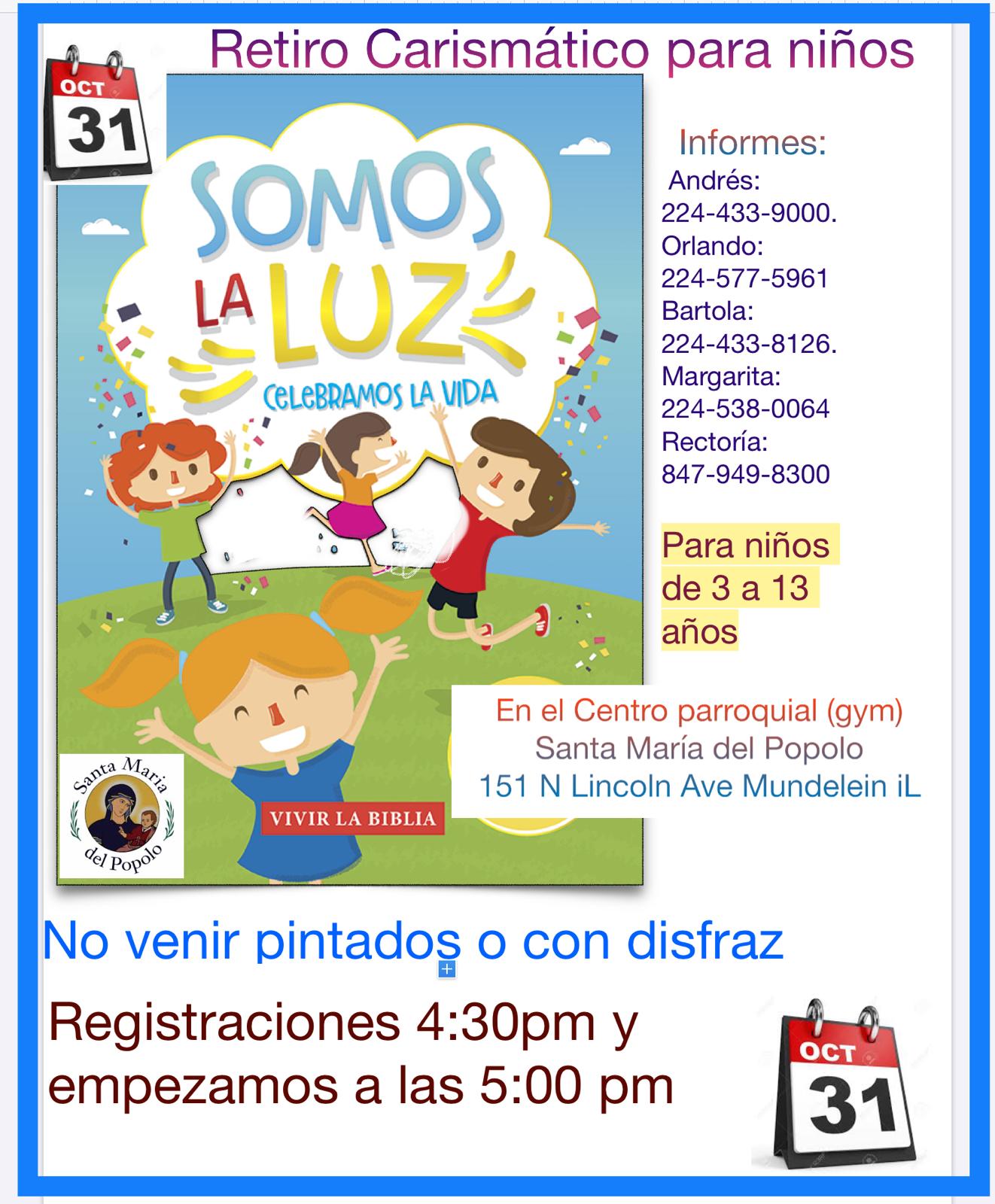 Retiro Carismatico para Niños