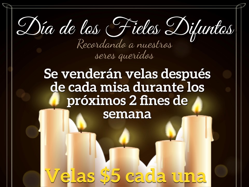 Velas para el Día de los Fieles Difuntos
