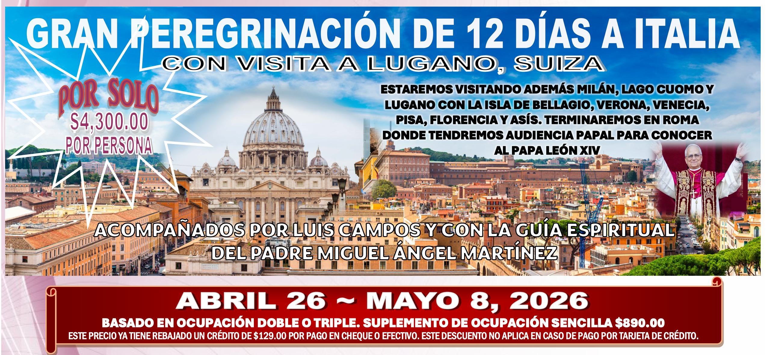 Gran Peregrinación a Italia