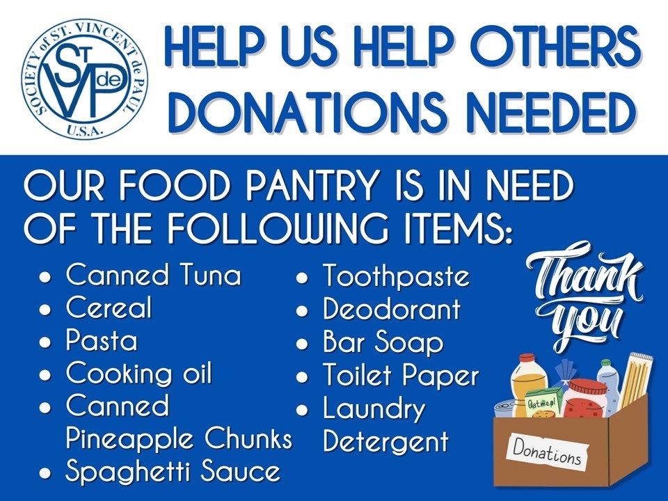 St. Vincent de Paul Donations