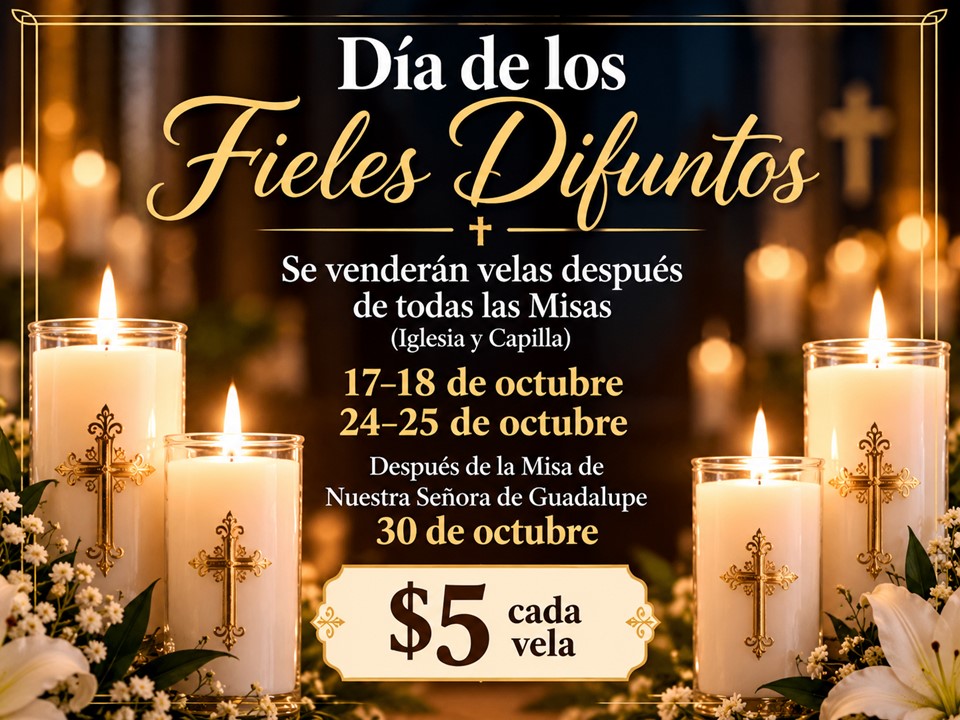 Velas para Dia de los Fieles Difuntos